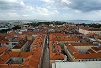 Starówka Zadaru z dzwonnicy