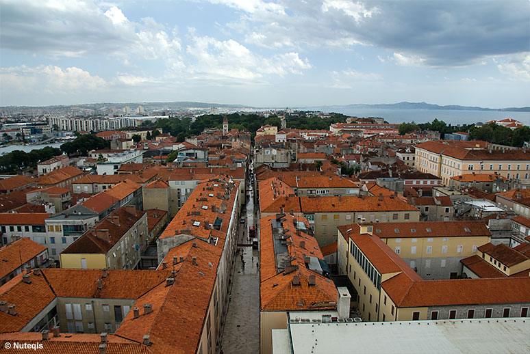 Starówka Zadaru z dzwonnicy