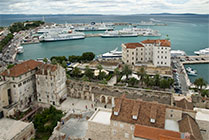Split, starówka i port z wieży