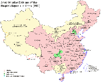 Chiny, mapa administracyjna