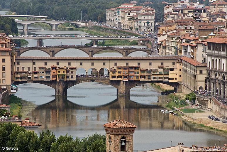 Florencja, mosty na Arno, 1-szy Ponte Vecchio