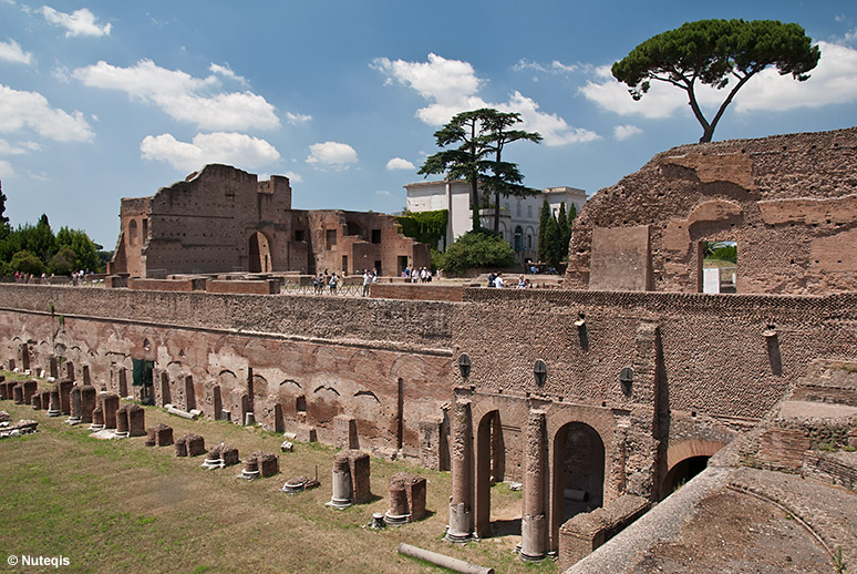 Rzym, dawne obiekty na wzgórzu palatyńskim
