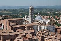 Toskania, Siena - katedra widziana z Torre del Mangia