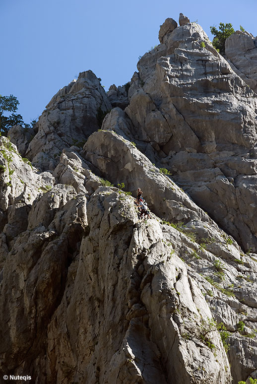 Chorwacja, Paklenica - wspinacze na grani