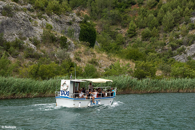 Chorwacja, taxi na rzece Krka