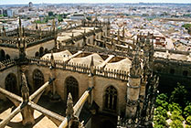 Andaluzja, katedra w Sewilli widziana z dzwonnicy