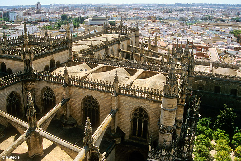 Andaluzja, katedra w Sewilli widziana z dzwonnicy
