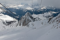 Marmolada, ostatni etap jazdy na Punta Rocca