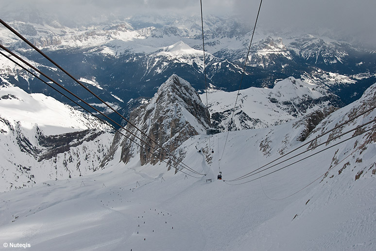 Marmolada, ostatni etap jazdy na Punta Rocca