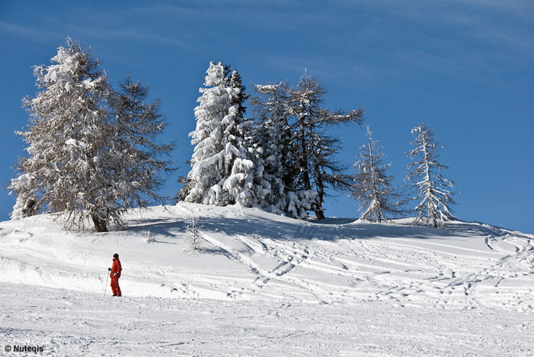 Włochy, zima w Dolomitach