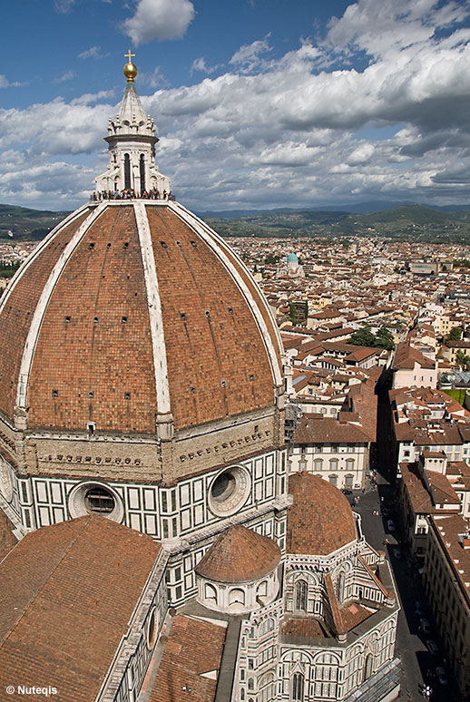 Florencja, kopuła katedry widziana z dzwonnicy
