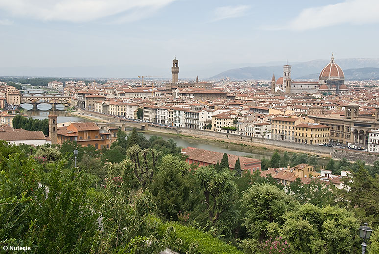 Florencja, panorama starówki z Piazzale Michelangelo