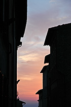Zachód słońca w Cortonie