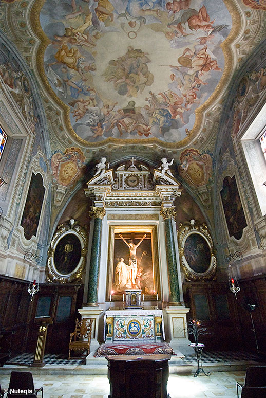 Monte Oliveto Maggiore, kościół, boczna kaplica Chrystusa Ukrzyżowanego