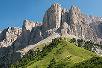 Dolomity, Passo Gardena - jedna z przełęczy Sellarondy