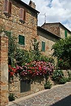 Pienza, ukwiecona uliczka