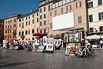 Rzym, artyści na Piazza Navona