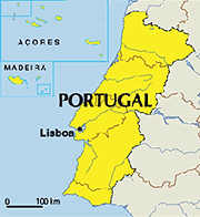 Mapa Portugalii