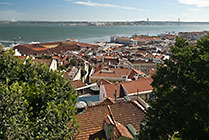 Lizbona, widok z murów fortecy Castelo de São Jorge