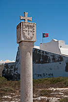 Portugalia, forteca w Sagres - padrão stawiany przez odkrywców na nowej ziemi