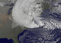 Sandy na zdjęciu NASA