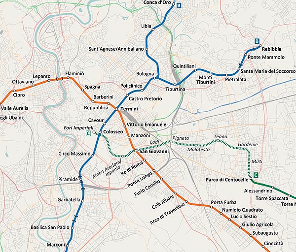 Rzym metro z nową linią C