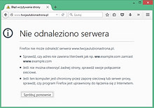 Nie odnaleziono serwera